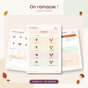 On ramasse ! Jesienne skarby 🍂 | Karty pracy do francuskiego dla nauczycieli i rodziców